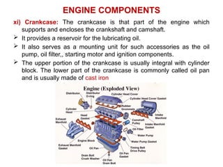 lecture-3 IC engine components and working principles | PPTX