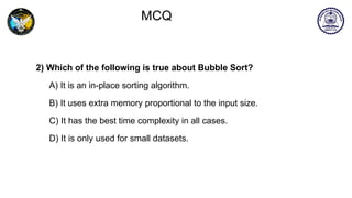Comprehensive Guide to Bubble Sort Algorithm in Data Structures | PPTX