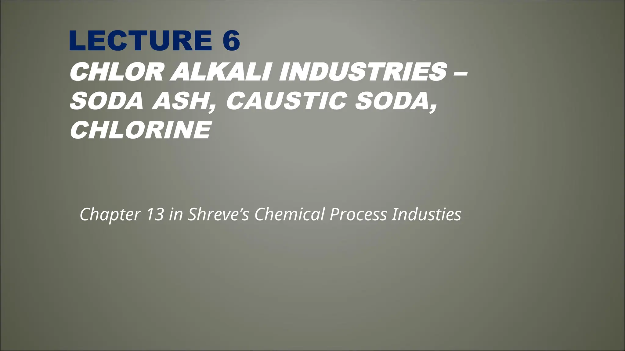 lecture ppt on chlor_alkali_industries process | PPT