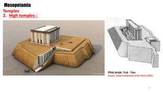 Temples
Mesopotamia
2. High temples :
15
 
