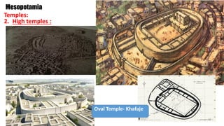 Temples:
Mesopotamia
2. High temples :
Oval Temple- Khafaje
16
 