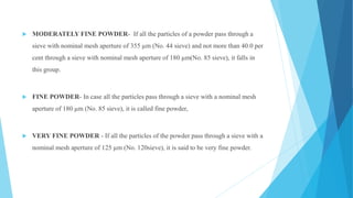 Moderate Fine Powder Size seperation of pharmaceutical industry | PDF