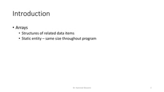 Data Structures - Lecture 3 [Arrays] | PPT