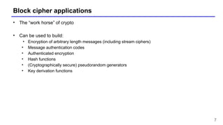 ppt - fundamentals of cryptography: prps and prfs in... lecture-3block-ciphers-prfs-prps-aes.pptx