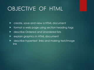 Html Explain Pic Lecture-3 HTML tags.pptnsnansmsnsmsmsmnsnsns | PPT