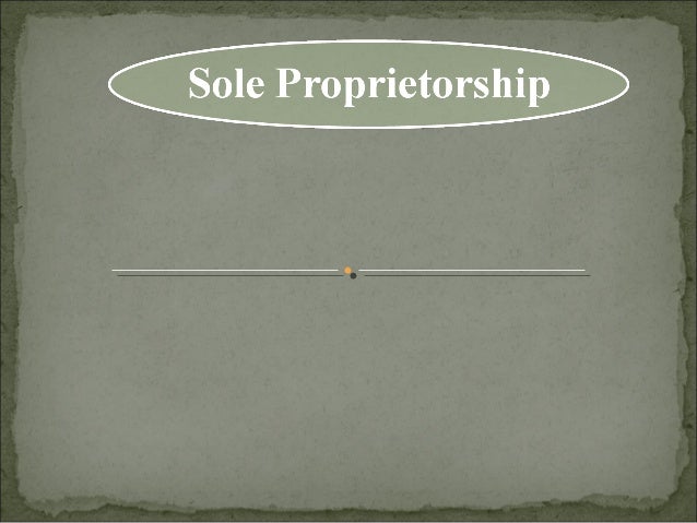 Sole Proprietorship