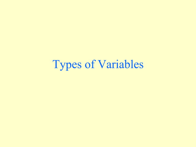 Lecture-3 Types of Variables.pdf........ | PPT