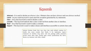 Lecture - 3 Variables-data type_operators_oops concept | PPTX