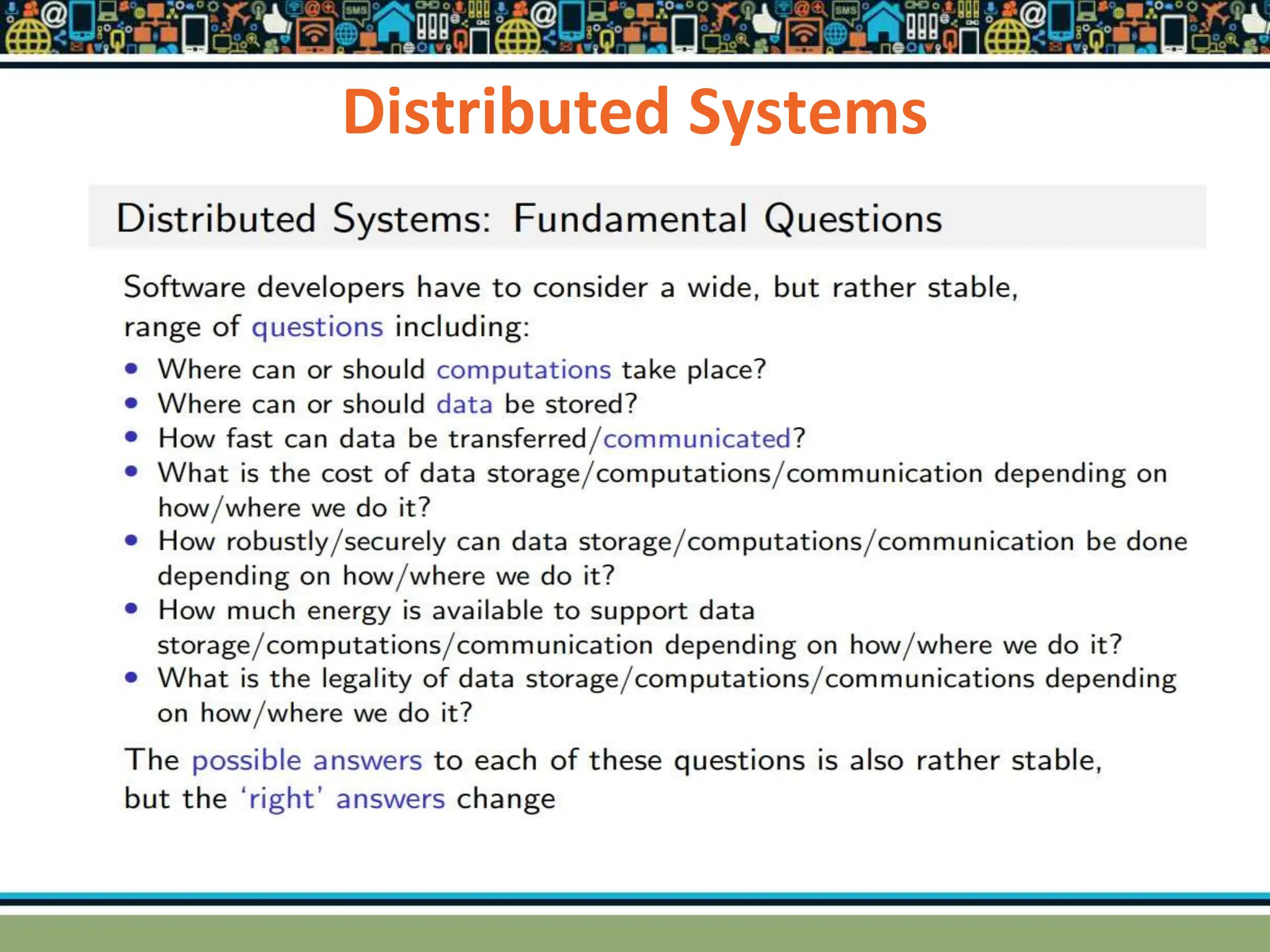 Distributed Systems
 