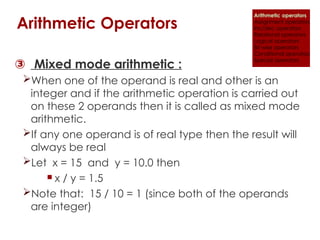 Comprehensive Guide to C Language Operators and Expressions | PPTX