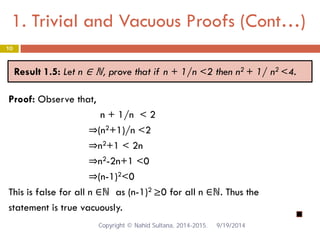 Chapter-3: DIRECT PROOF AND PROOF BY CONTRAPOSITIVE | PDF