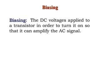 dc biasing of bjt | PPT