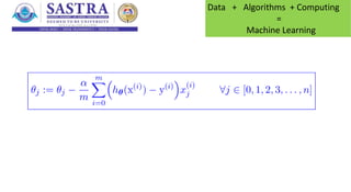 Data + Algorithms + Computing
=
Machine Learning
 