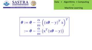 Data + Algorithms + Computing
=
Machine Learning
 