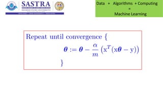 Data + Algorithms + Computing
=
Machine Learning
 