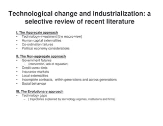 Lecture 4 - Technological change and industrialisation