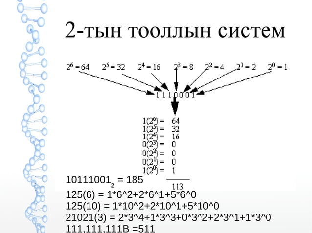 Лекц 4 (Тооллын Систем)