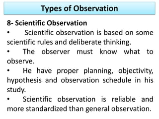 Observation Science Def Observation | PPTX