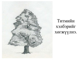 Титмийн
хэлбэрийг
хөгжүүлнэ.
 
