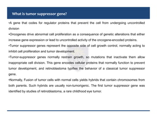 Comprehensive Overview of Tumor Suppressor Genes: Structure, Function ...