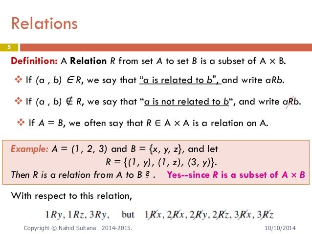 Chapter 2: Relations