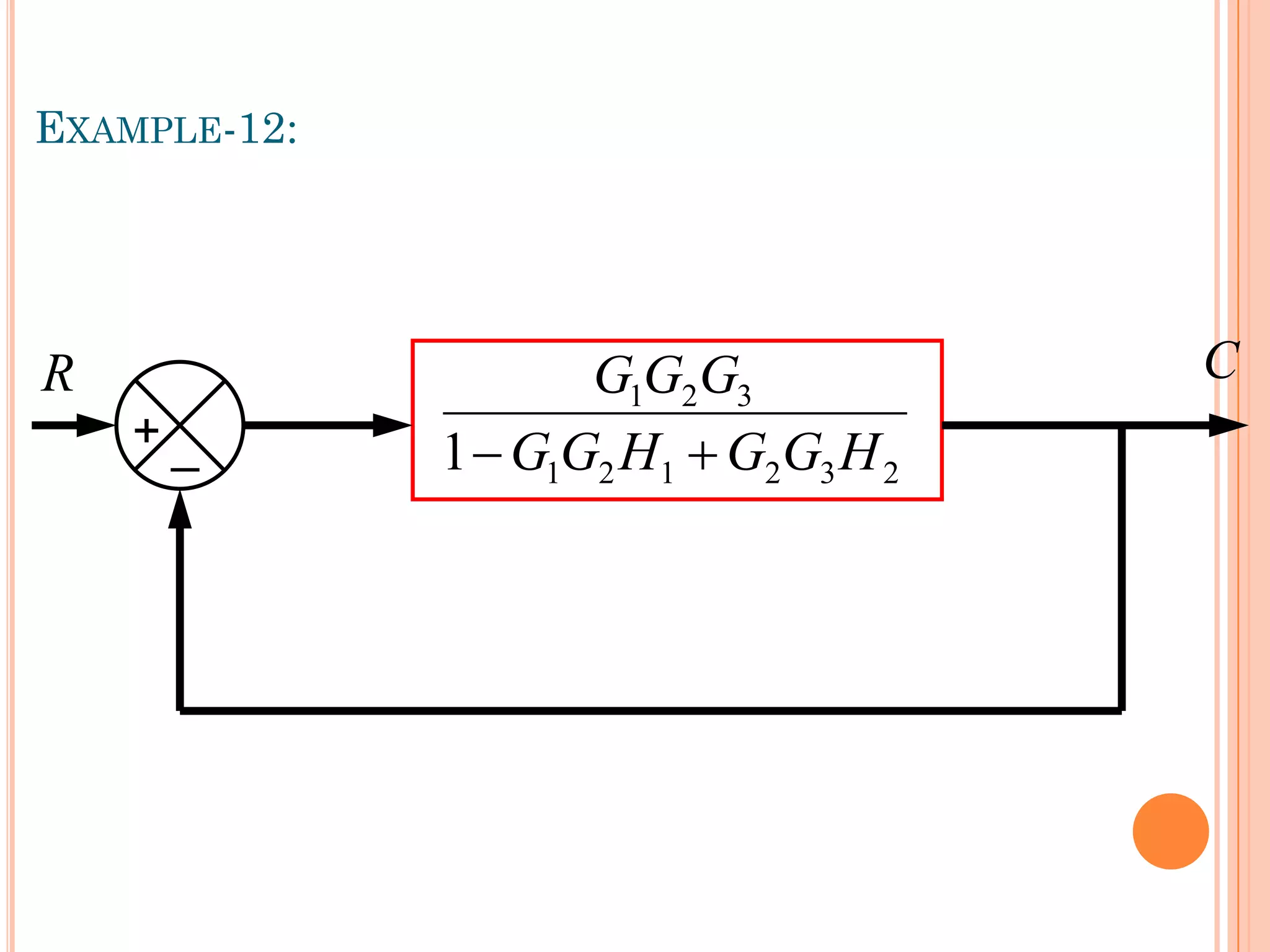 EXAMPLE-12:
R
_
+
2
3
2
1
2
1
3
2
1
1 H
G
G
H
G
G
G
G
G


C
 
