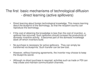 Technology Diffusion Book Lecture 5 - Technology diffusion and technology transfer | PDF