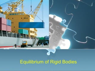 Equilibrium of Rigid Bodies
 