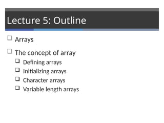 Lecture-5_Arrays.pptx FOR EDUCATIONAL PURPOSE | PPT image.