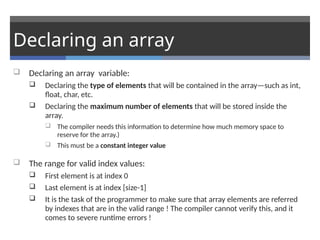 Lecture-5_Arrays.pptx FOR EDUCATIONAL PURPOSE | PPT | Free Download