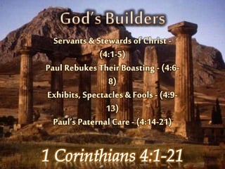 Detailed Study Of 1 2 Corinthians Lecture 5 1 Cor 4 5