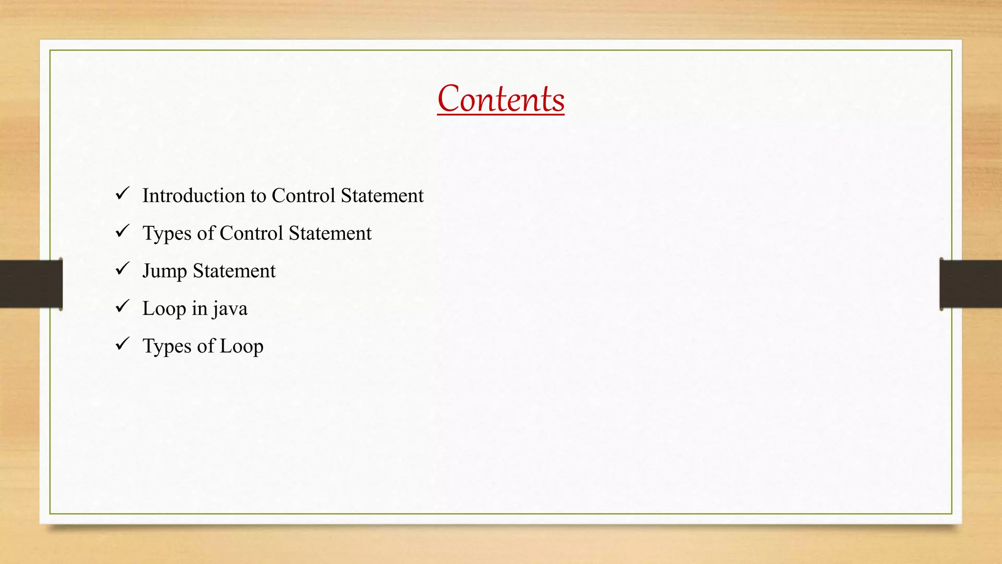 Lecture - 5 Control Statement | PPT