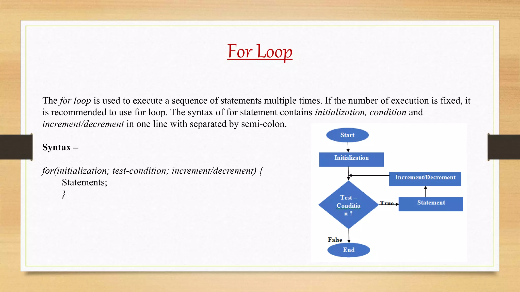 Lecture - 5 Control Statement | PPT