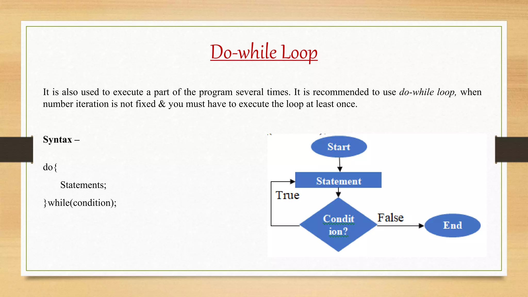 Lecture - 5 Control Statement | PPT