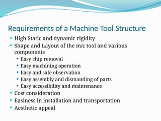 Multi Tool Structure Lecture-5_Machine-tool-structure.pptx ho | PPTX