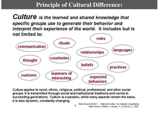 Principle of Cultural Difference:
 
