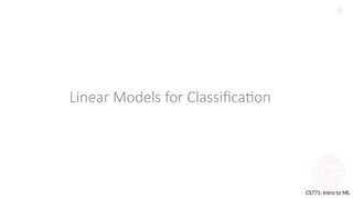 Comprehensive Overview of Linear Models for Classification in Machine ...