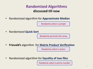 Lecture 6-cs648 Randomized Algorithms | PPT