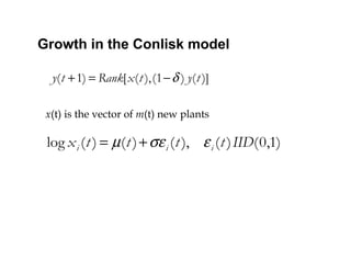 Lecture 6 - Economic growth: an evolutionary view