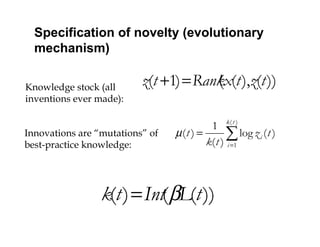 Lecture 6 - Economic growth: an evolutionary view