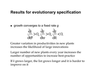Lecture 6 - Economic growth: an evolutionary view