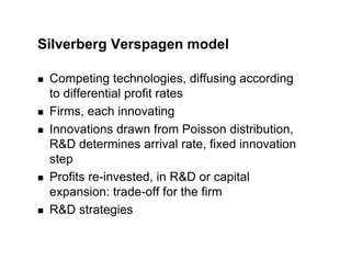 Lecture 6 - Economic growth: an evolutionary view