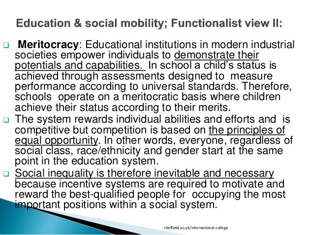 essay on education and social mobility