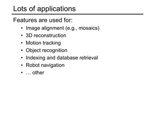 Lecture 6-computer vision features descriptors matching | PDF