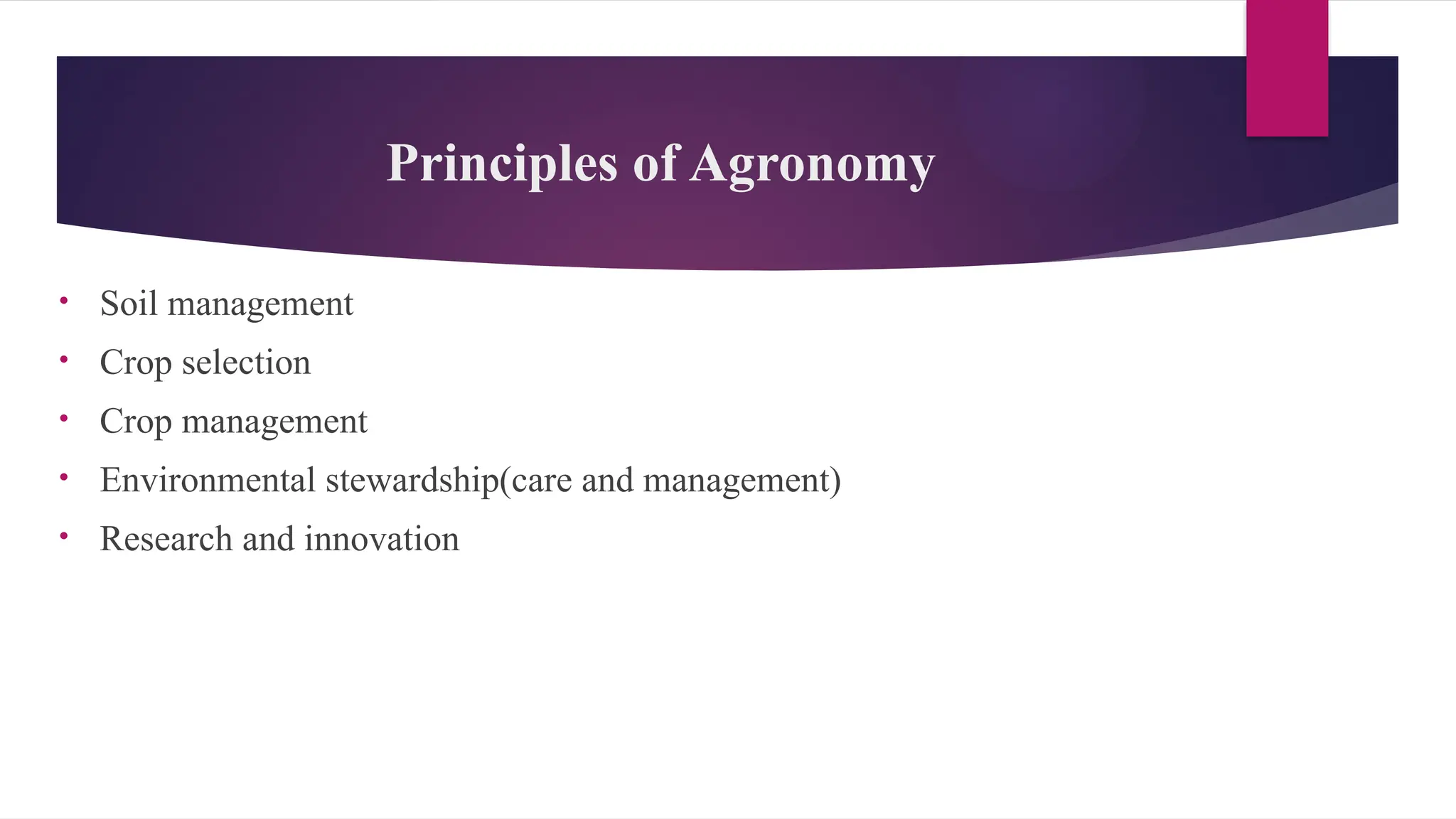 definition of agronomy and its importance pptx | PPTX