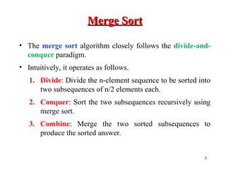 Comprehensive Guide to Divide and Conquer Algorithms with Merge Sort | PPT