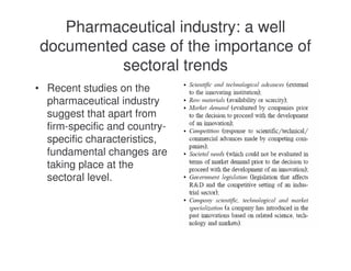 Lecture 7 - Sectoral characteristics of technological change