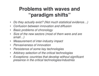 Lecture 7 - Sectoral characteristics of technological change