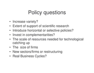 Lecture 7 - Sectoral characteristics of technological change