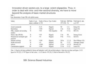 Lecture 7 - Sectoral characteristics of technological change